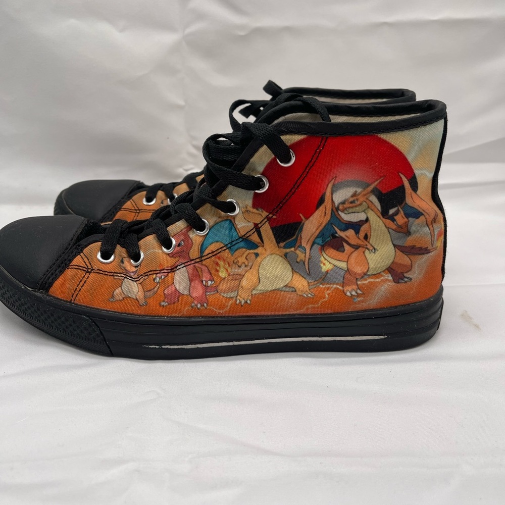 Charizard Evolution Canvas High Tops. Size Mens 6… - image 3